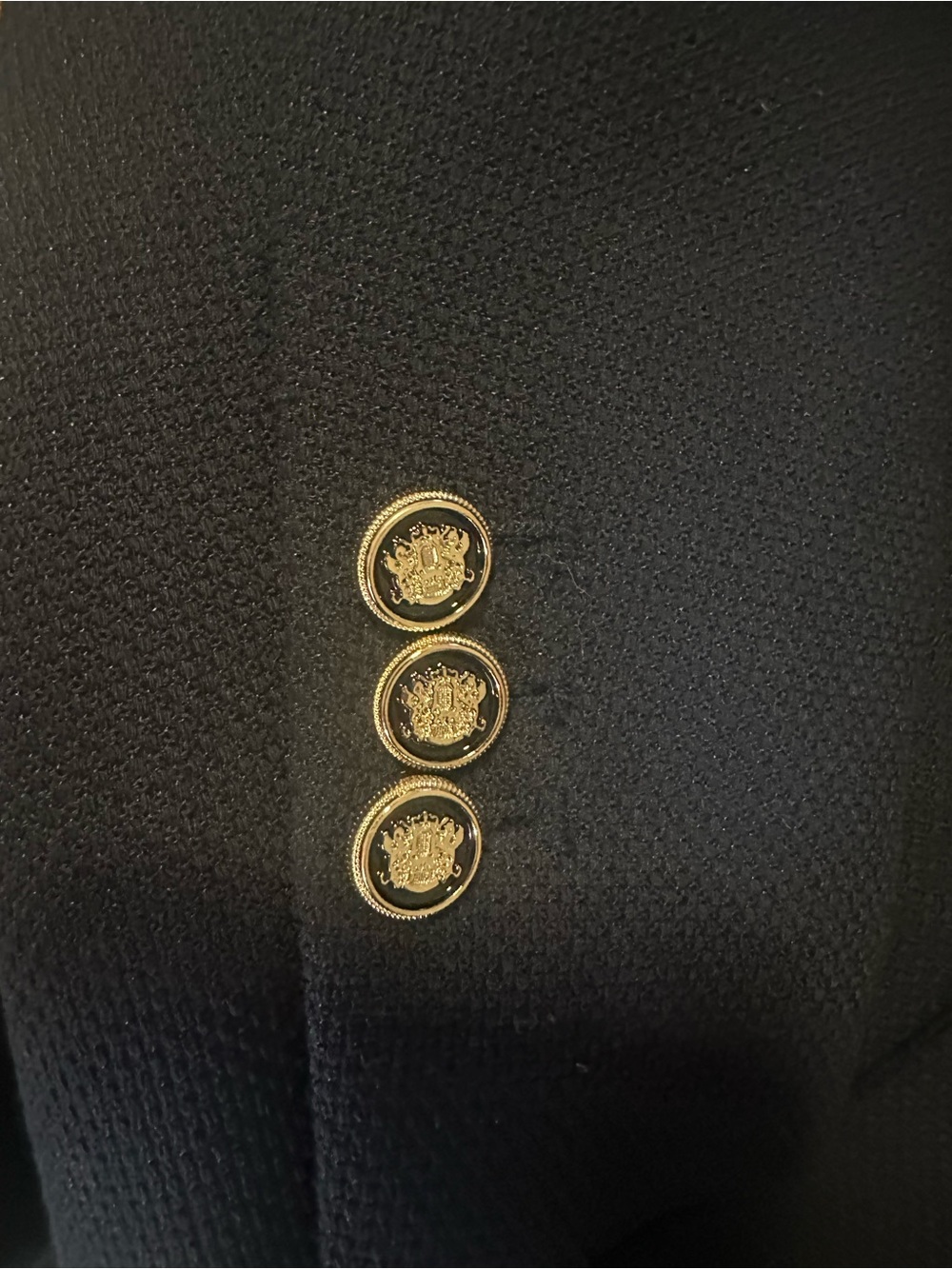 Zara Navy Double-Breasted Blazer with Gold Buttons - Picture 8 of 9